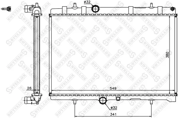 Handler.Part Radiator, engine cooling Stellox 1025201SX 1