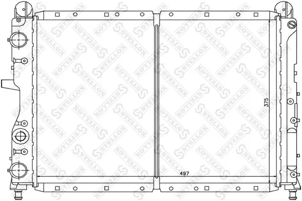 Handler.Part Radiator, engine cooling Stellox 1025211SX 1