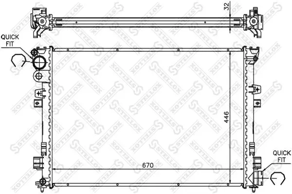 Handler.Part Radiator, engine cooling Stellox 1025212SX 1