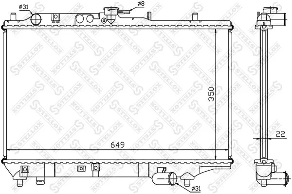 Handler.Part Radiator, engine cooling Stellox 1025218SX 1