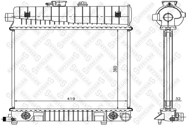 Handler.Part Radiator, engine cooling Stellox 1025221SX 1