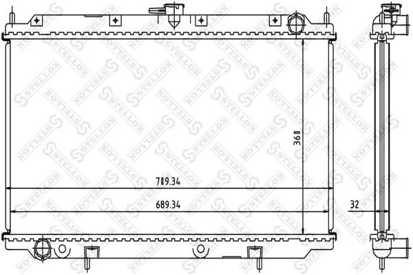 Handler.Part Radiator, engine cooling Stellox 1025222SX 1