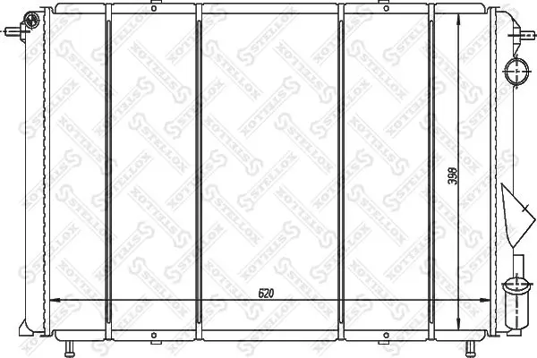 Handler.Part Radiator, engine cooling Stellox 1025231SX 1