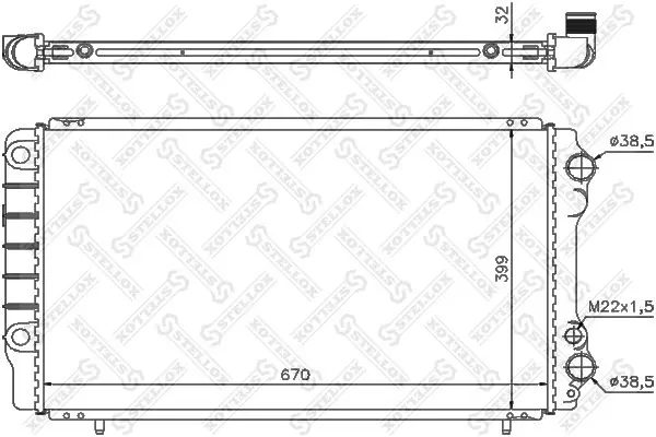 Handler.Part Radiator, engine cooling Stellox 1025234SX 1