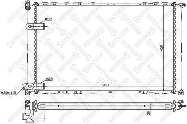 Handler.Part Radiator, engine cooling Stellox 1025240SX 1