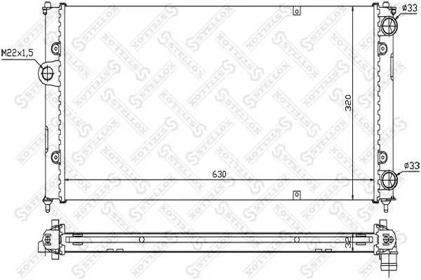 Handler.Part Radiator, engine cooling Stellox 1025245SX 1