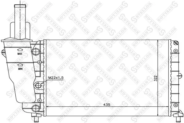 Handler.Part Radiator, engine cooling Stellox 1025255SX 1