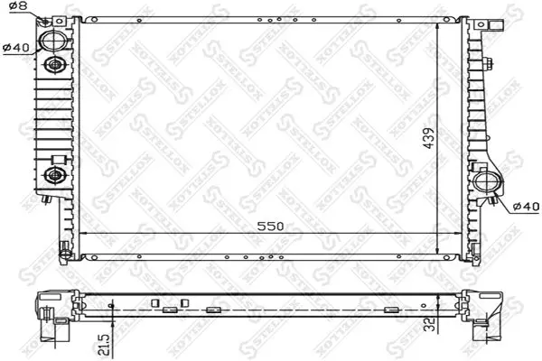 Handler.Part Radiator, engine cooling Stellox 1025256SX 1