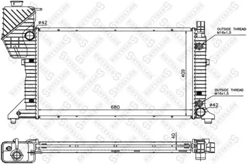 Handler.Part Radiator, engine cooling Stellox 1025260SX 1