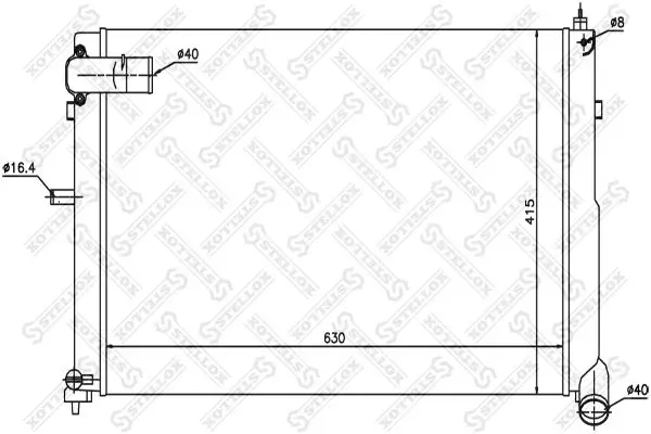 Handler.Part Radiator, engine cooling Stellox 1025263SX 1