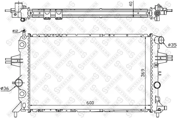 Handler.Part Radiator, engine cooling Stellox 1025265SX 1