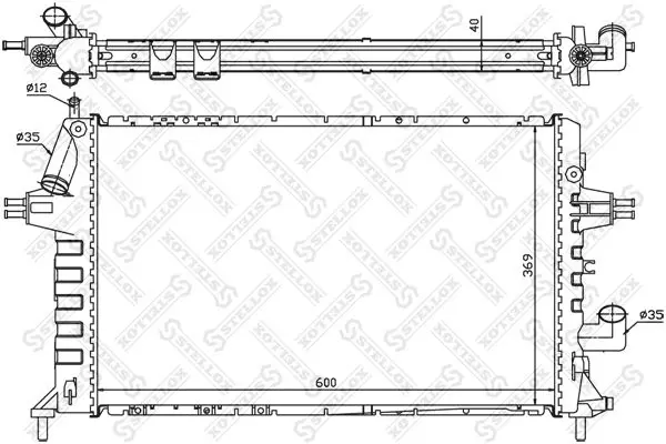 Handler.Part Radiator, engine cooling Stellox 1025267SX 1