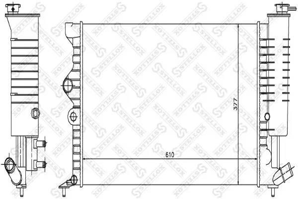 Handler.Part Radiator, engine cooling Stellox 1025270SX 1