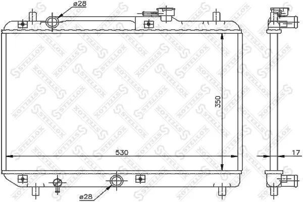 Handler.Part Radiator, engine cooling Stellox 1025278SX 1