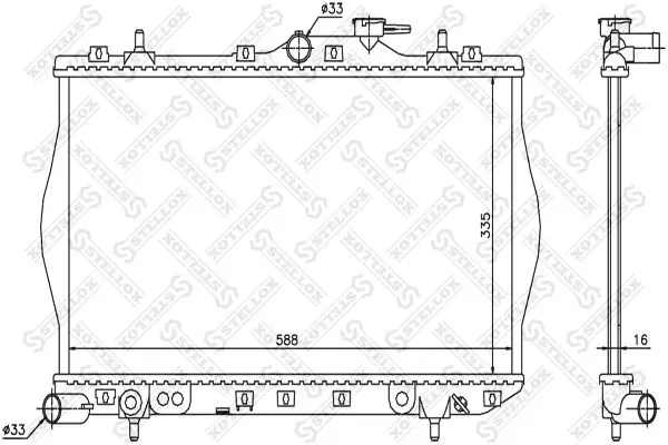 Handler.Part Radiator, engine cooling Stellox 1025279SX 1