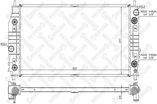 Handler.Part Radiator, engine cooling Stellox 1025281SX 1