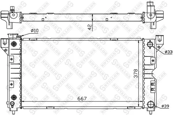 Handler.Part Radiator, engine cooling Stellox 1025283SX 1