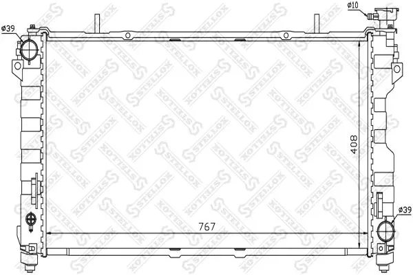 Handler.Part Radiator, engine cooling Stellox 1025284SX 1