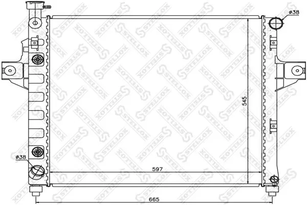 Handler.Part Radiator, engine cooling Stellox 1025285SX 1