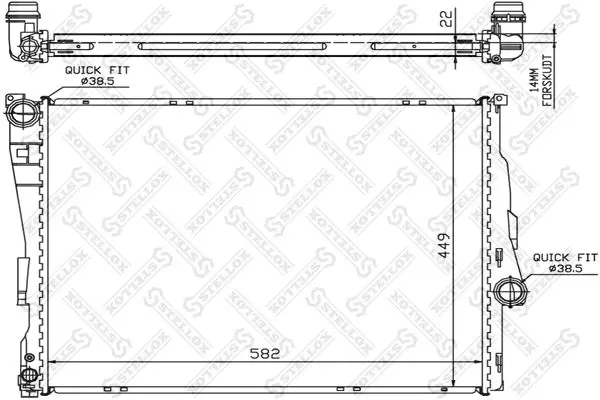 Handler.Part Radiator, engine cooling Stellox 1025287SX 1