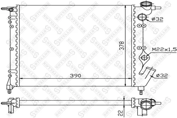 Handler.Part Radiator, engine cooling Stellox 1025293SX 1