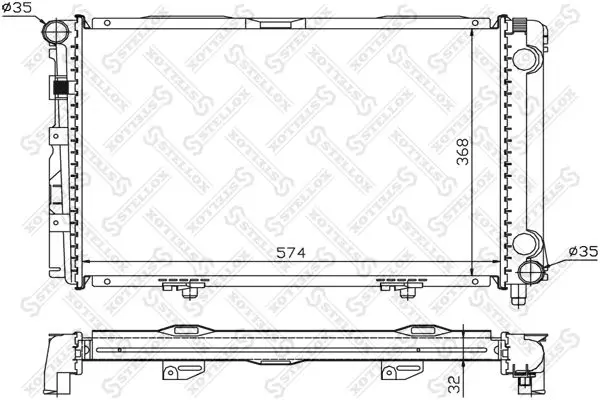 Handler.Part Radiator, engine cooling Stellox 1025294SX 1