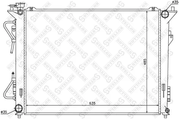 Handler.Part Radiator, engine cooling Stellox 1025315SX 1