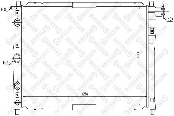 Handler.Part Radiator, engine cooling Stellox 1025319SX 1