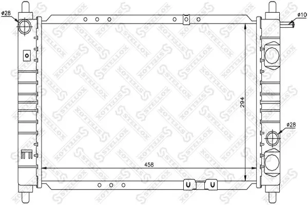 Handler.Part Radiator, engine cooling Stellox 1025329SX 1