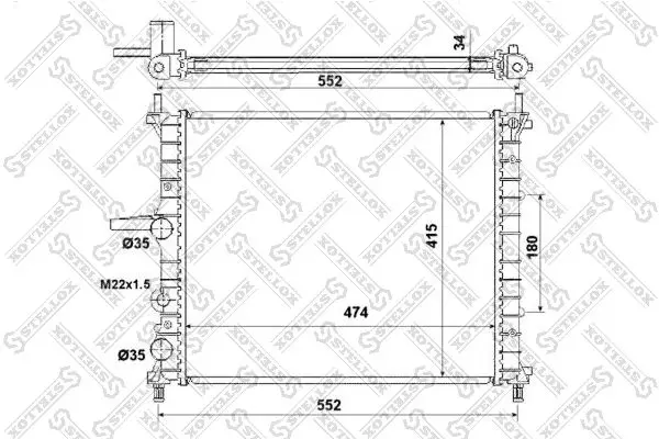 Handler.Part Radiator, engine cooling Stellox 1025331SX 1