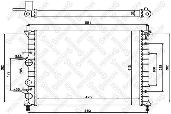 Handler.Part Radiator, engine cooling Stellox 1025332SX 1