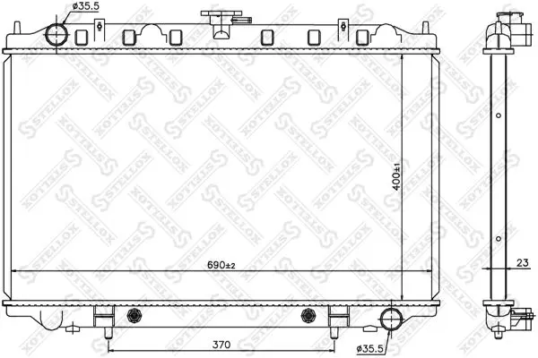 Handler.Part Radiator, engine cooling Stellox 1025338SX 1