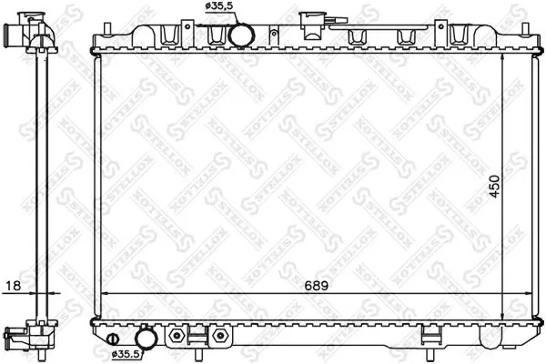 Handler.Part Radiator, engine cooling Stellox 1025339SX 1