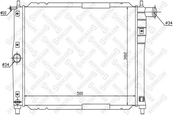 Handler.Part Radiator, engine cooling Stellox 1025340SX 1