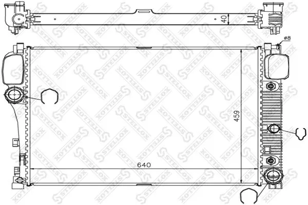 Handler.Part Radiator, engine cooling Stellox 1025347SX 1