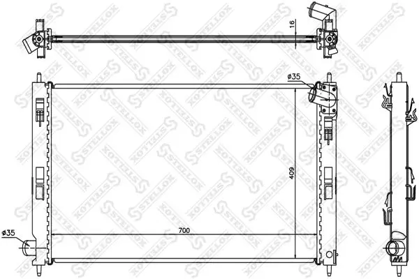 Handler.Part Radiator, engine cooling Stellox 1025349SX 1