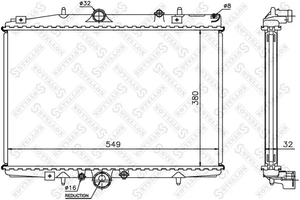 Handler.Part Radiator, engine cooling Stellox 1025353SX 1