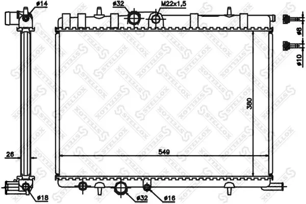 Handler.Part Radiator, engine cooling Stellox 1025354SX 1