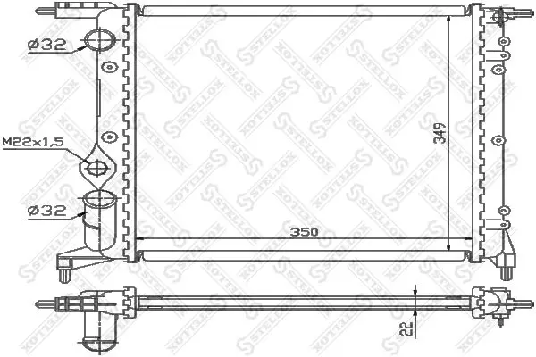 Handler.Part Radiator, engine cooling Stellox 1025371SX 1