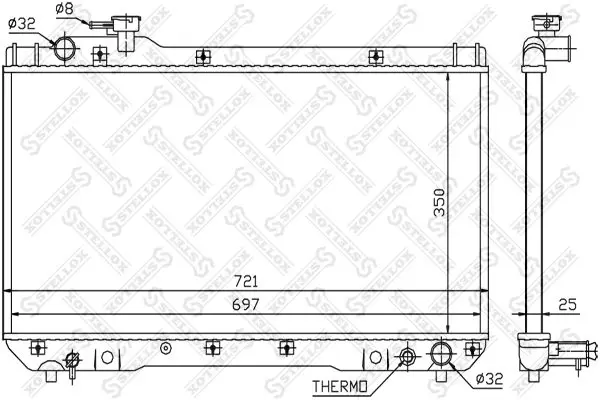 Handler.Part Radiator, engine cooling Stellox 1025374SX 1