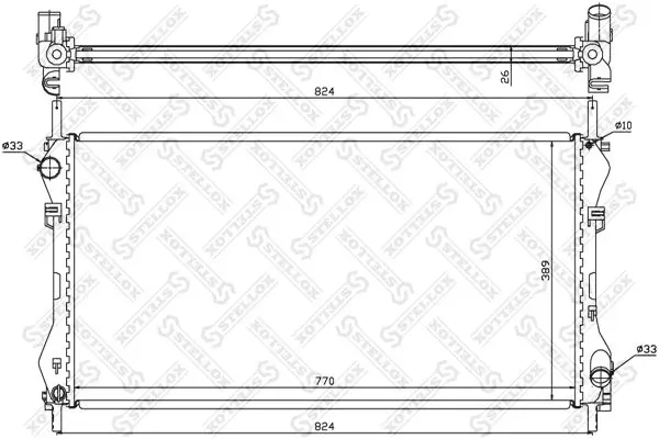 Handler.Part Radiator, engine cooling Stellox 1025375SX 1