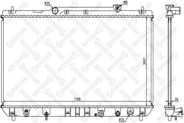 Handler.Part Radiator, engine cooling Stellox 1025383SX 1