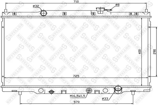 Handler.Part Radiator, engine cooling Stellox 1025389SX 1