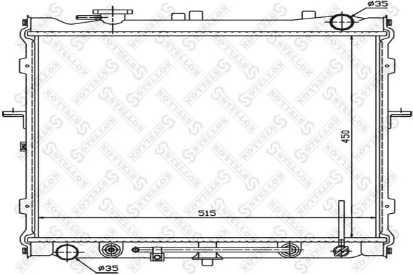 Handler.Part Radiator, engine cooling Stellox 1025390SX 1