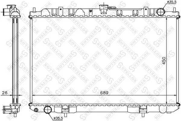 Handler.Part Radiator, engine cooling Stellox 1025391SX 1