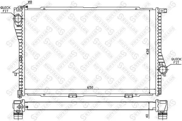 Handler.Part Radiator, engine cooling Stellox 1025393SX 1