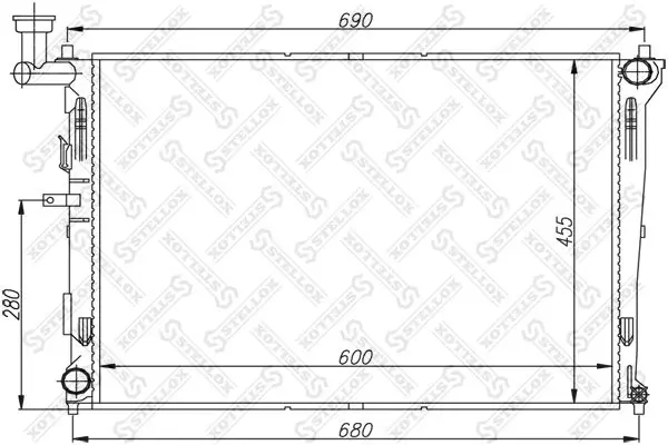 Handler.Part Radiator, engine cooling Stellox 1025394SX 1