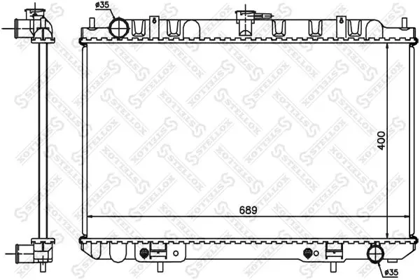 Handler.Part Radiator, engine cooling Stellox 1025397SX 1