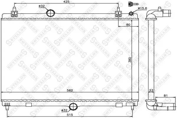 Handler.Part Radiator, engine cooling Stellox 1025413SX 1