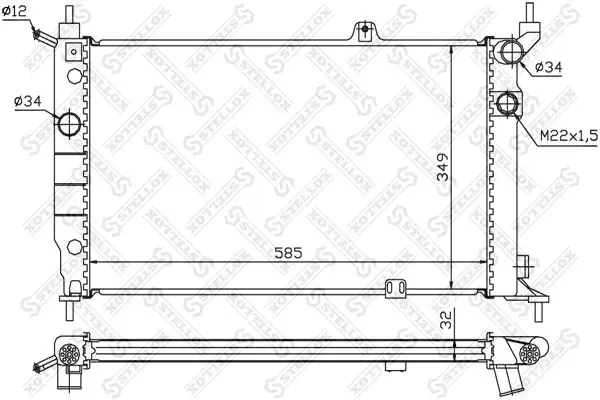 Handler.Part Radiator, engine cooling Stellox 1025416SX 1